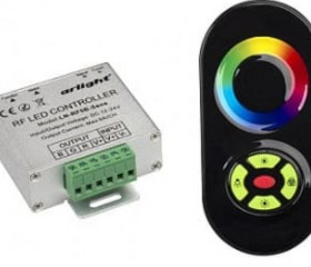 радио RGB-контроллер cp-rf5b (12/24V, 216/432W, пульт чёрный или белый)