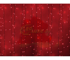 Светодиодная гирлянда Дождь 2х1,5м, 360 LED, 220V (на черном проводе) Артикул: 75307