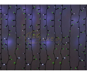 Светодиодная гирлянда Мерцающий дождь 2х1,5м, 360 LED, 220V (на белом или черном проводе) Артикул: 75317