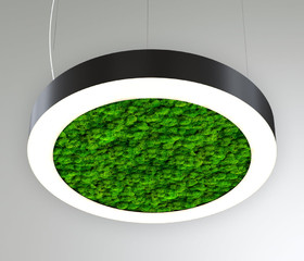 Светильник RVE-LBX-MOSS-RING-400-P (кольцо со мхом 400x400x100мм S80мм 24Вт  черный )